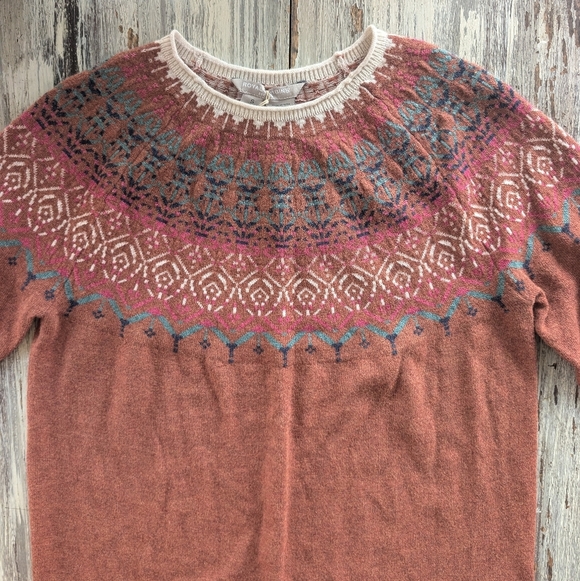 Royal Robbins Westlands Fairisle Crewneck Wool Blend Sweater Women's Small NWT - Picture 4 of 7